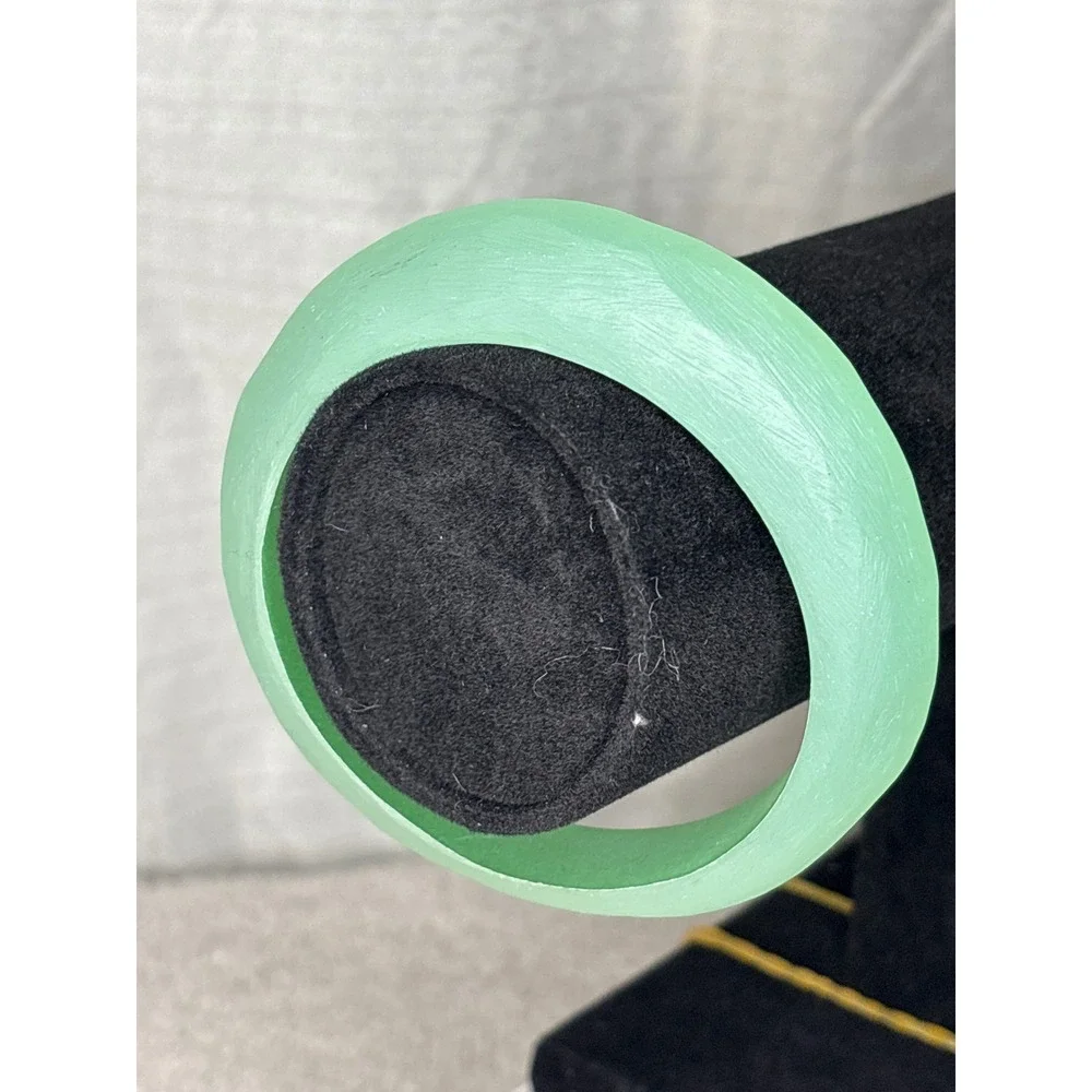Mint Green Bangle‎ Bracelet Round Domed Jade Resin Stacking Fashion Jewelry